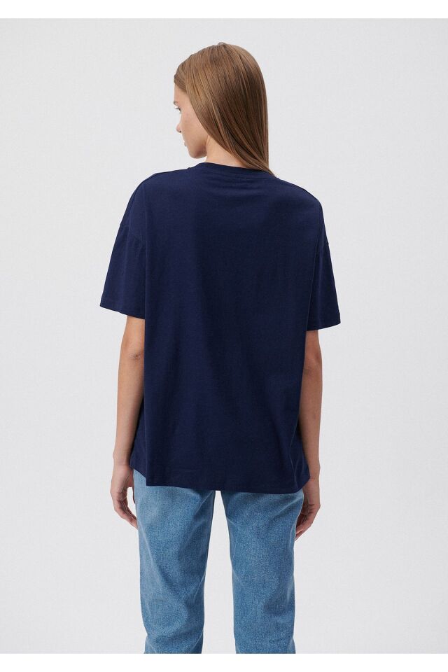 MAVİ KADIN KISA KOLLU PENYE Derin Mavi 1611309-70491