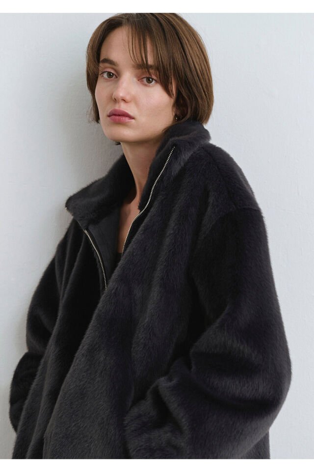 MAVİ KADIN DİK YAKA CEKET Obsidyen 1110597-84671