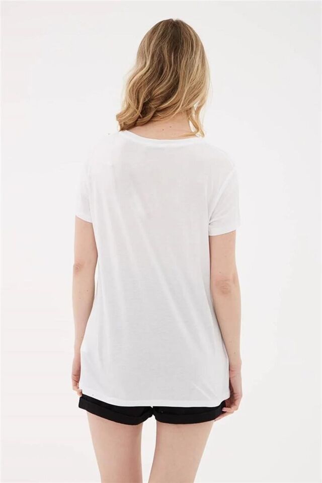 FASHION FRIENDS KADIN BASKILI T-SHİRT 23Y-TST0448K1