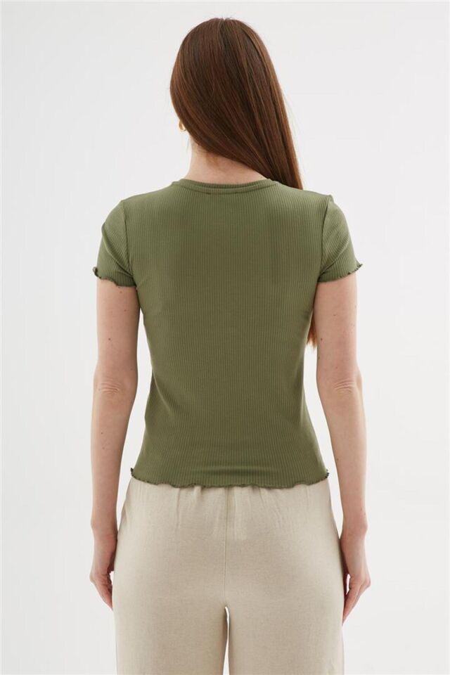 FASHION FRIENDS KADIN KISA KOLLU T-SHİRT 25Y0444K1