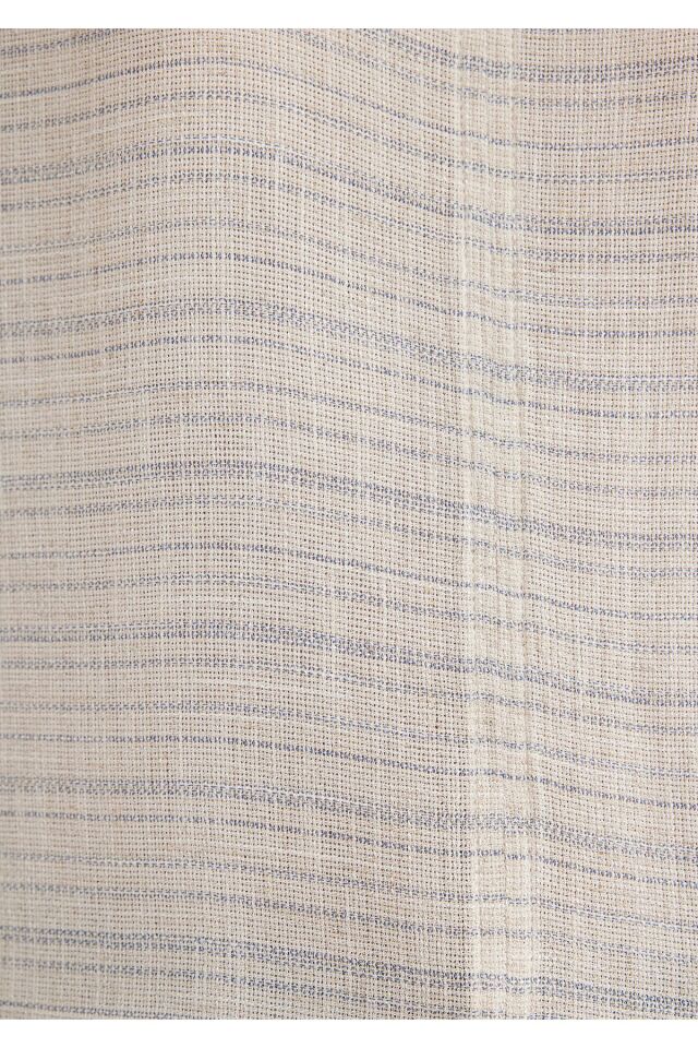 MAVİ KADIN KISA KOLLU GÖMLEK Mavi Çizgili 1210328-83905