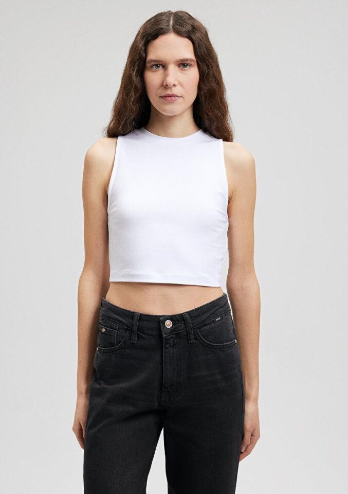 MAVİ KADIN KOLSUZ PENYE Beyaz 1610786-620