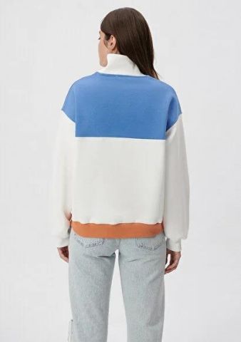 MAVİ KADIN YARIM FERMUARLI SWEATSHIRT Antique White 1S10011-85908