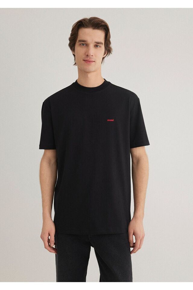 MAVİ ERKEK MAVİ BASKILI TİŞÖRT SİYAH 0612216-900