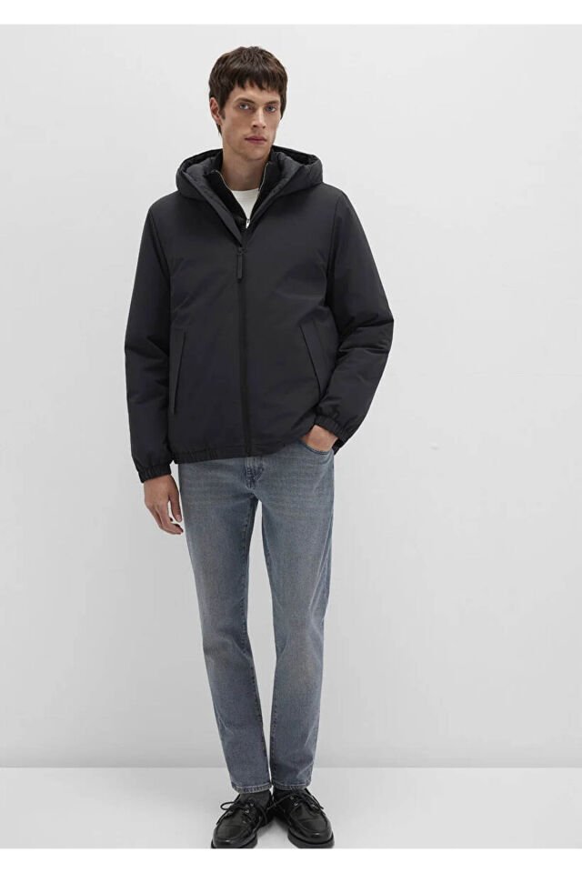 MAVİ ERKEK KAPÜŞONLU CEKET Jet Siyah 0110617-71379