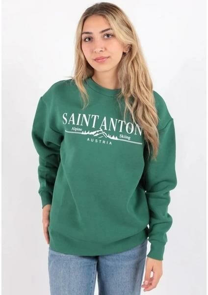 FASHION FRIENDS KADIN BİSİKLET YAKA BASKILI SWEAT 24K0845K1