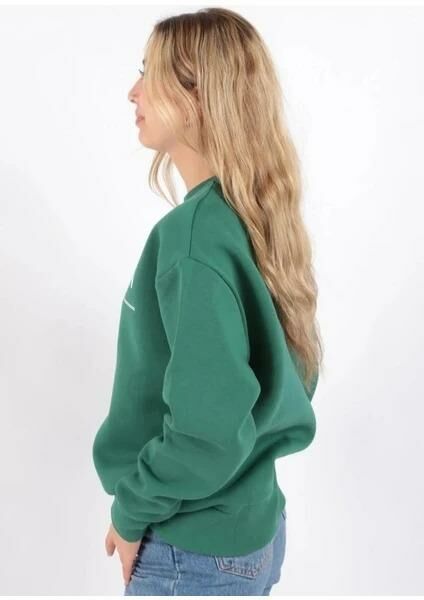 FASHION FRIENDS KADIN BİSİKLET YAKA BASKILI SWEAT 24K0845K1