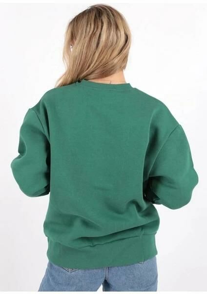FASHION FRIENDS KADIN BİSİKLET YAKA BASKILI SWEAT 24K0845K1