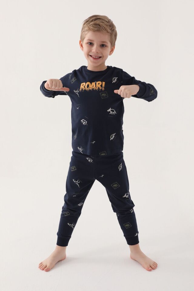 ROLYPOLY ERKEK ÇOCUK UZUN KOL PİJAMA TAKIM RP3222-2