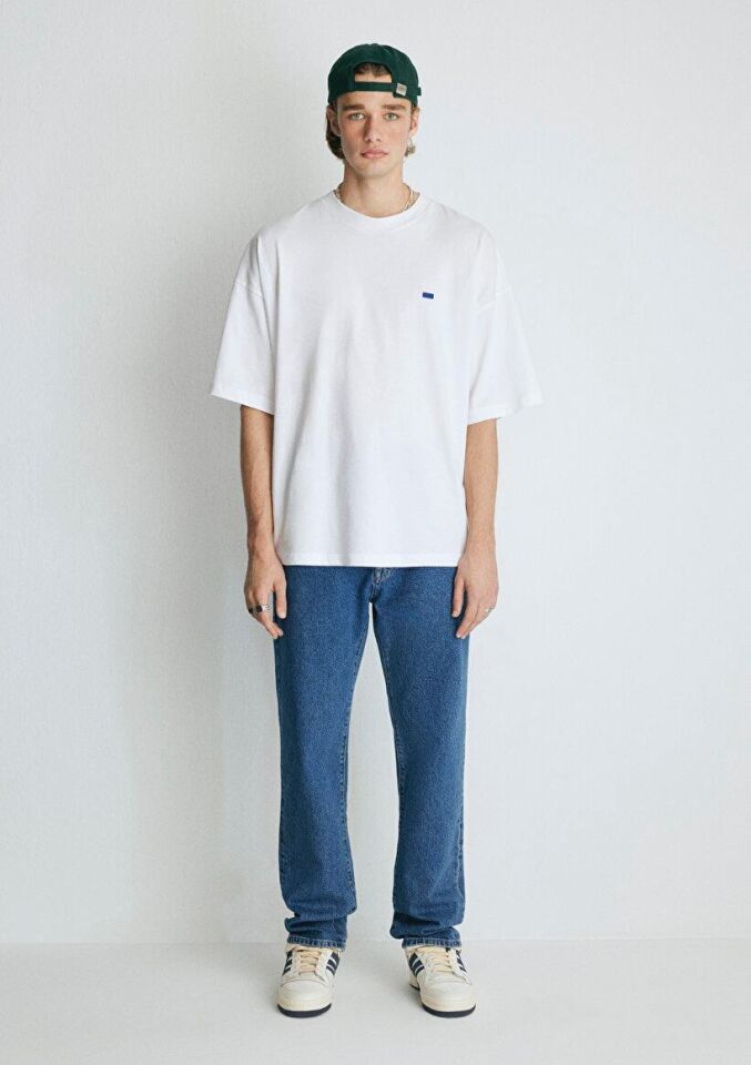 MAVİ ERKEK BİSİKLET YAKA TİŞÖRT Beyaz 0611931-620