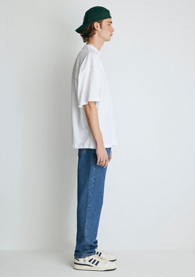 MAVİ ERKEK BİSİKLET YAKA TİŞÖRT Beyaz 0611931-620