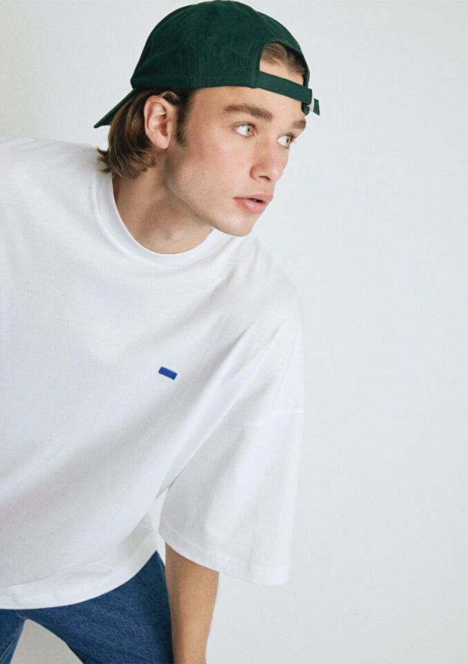 MAVİ ERKEK BİSİKLET YAKA TİŞÖRT Beyaz 0611931-620