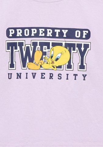MAVİ ÇOCUK TWEETY UNIVERSITY BASKILI TİŞÖRT Orkide 7610246-70516 PEMBE - 3-4