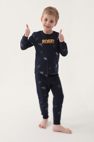 ROLYPOLY ERKEK ÇOCUK UZUN KOL PİJAMA TAKIM RP3222-G