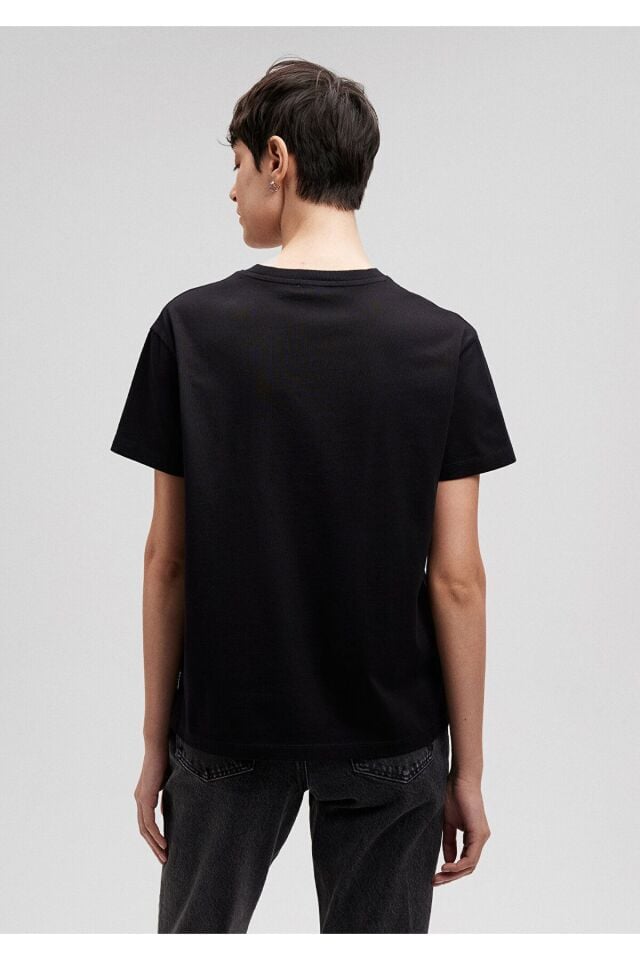 MAVİ KADIN MAVI LOGO TSHIRT Siyah 1611594-900