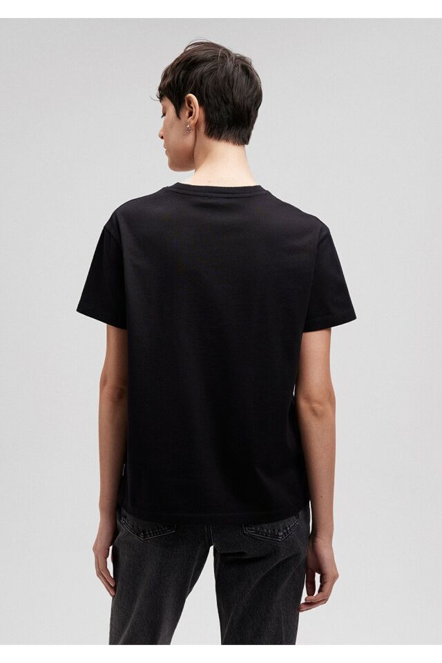 MAVİ KADIN MAVI LOGO TSHIRT Siyah 1611594-900