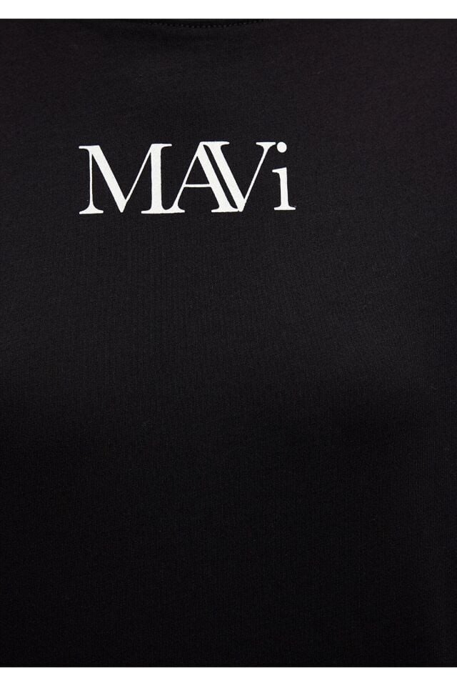 MAVİ KADIN MAVI LOGO TSHIRT Siyah 1611594-900