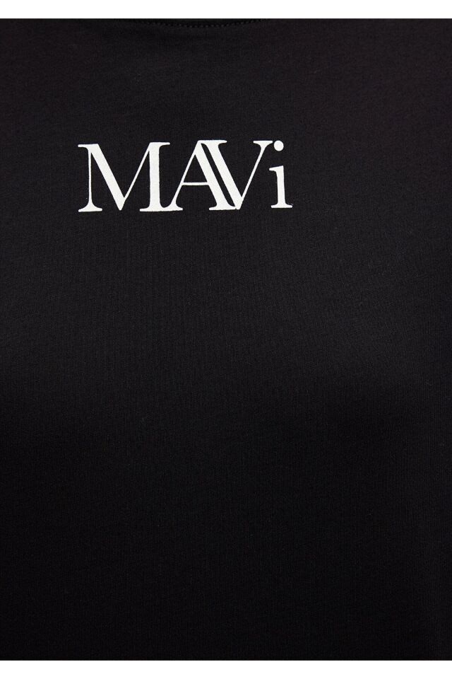 MAVİ KADIN MAVI LOGO TSHIRT Siyah 1611594-900