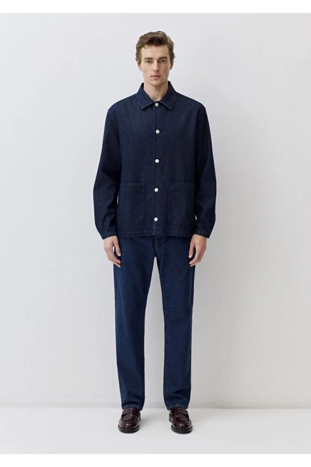 MAVİ ERKEK ÇİFT CEP GÖMLEK DARK INDIGO 0211651-85481