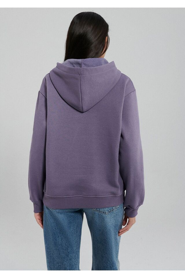 MAVİ KADIN KAPİŞONLU SWEATSHIRT Cadet 167299-70608