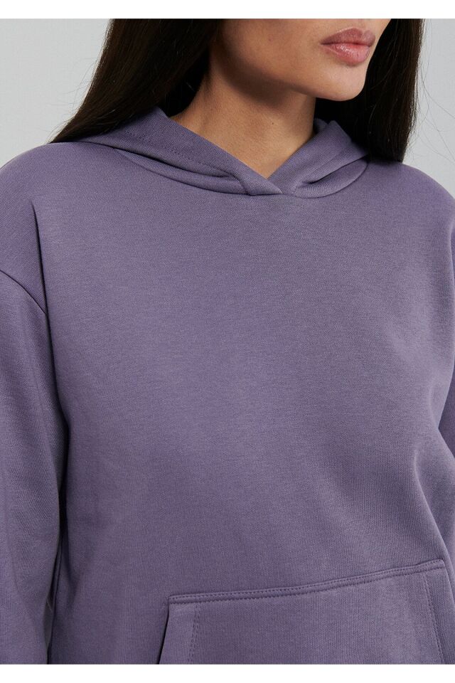 MAVİ KADIN KAPİŞONLU SWEATSHIRT Cadet 167299-70608