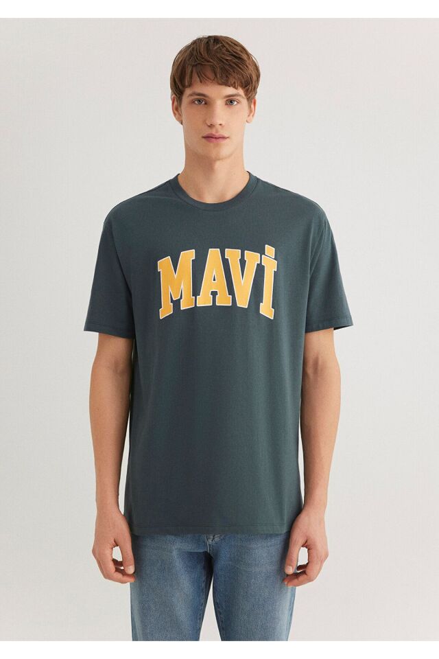 MAVİ ERKEK MAVİ LOGO TİŞÖRT Yosun Yeşili 0611711-71598