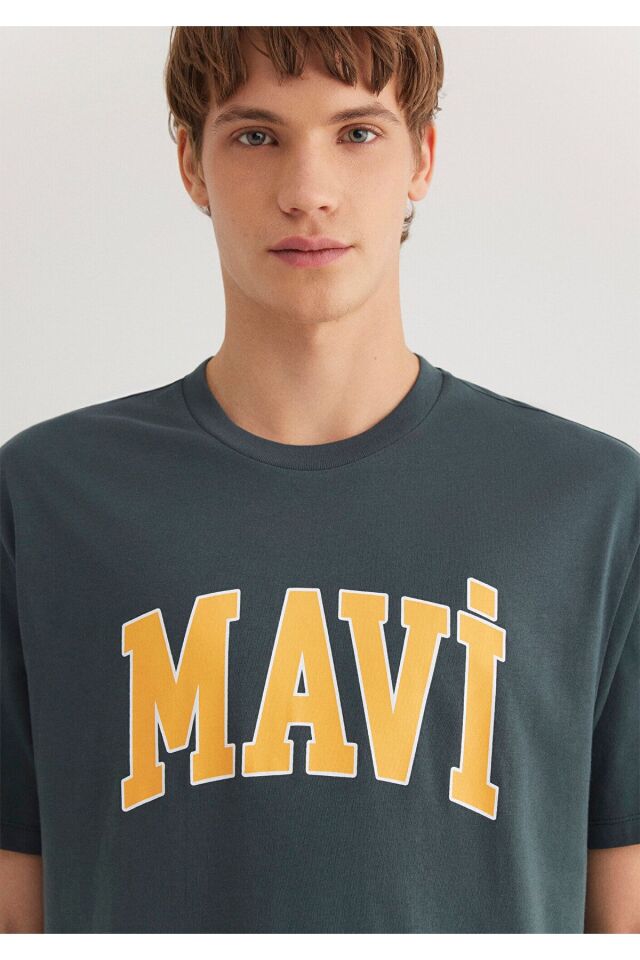 MAVİ ERKEK MAVİ LOGO TİŞÖRT Yosun Yeşili 0611711-71598