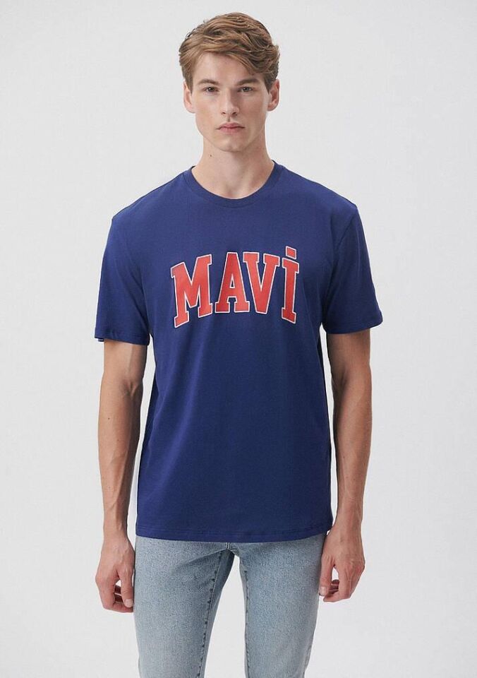 MAVİ ERKEK MAVİ LOGO TİŞÖRT Koyu Saks Mavi 0611711-70722