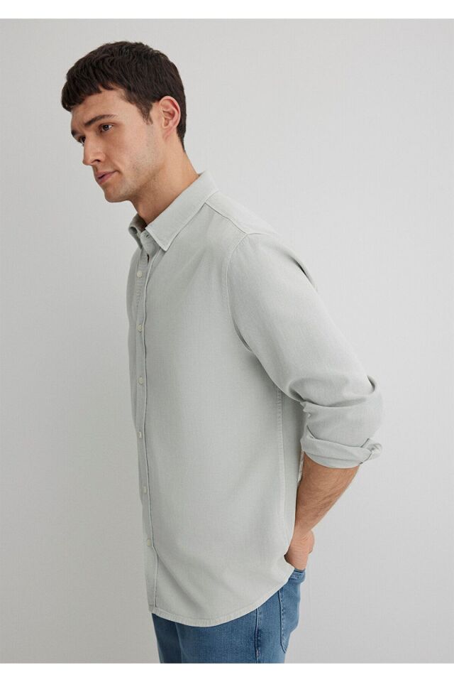 MAVİ ERKEK UZUN KOL GÖMLEK Sis Yeşil 0211482-70148