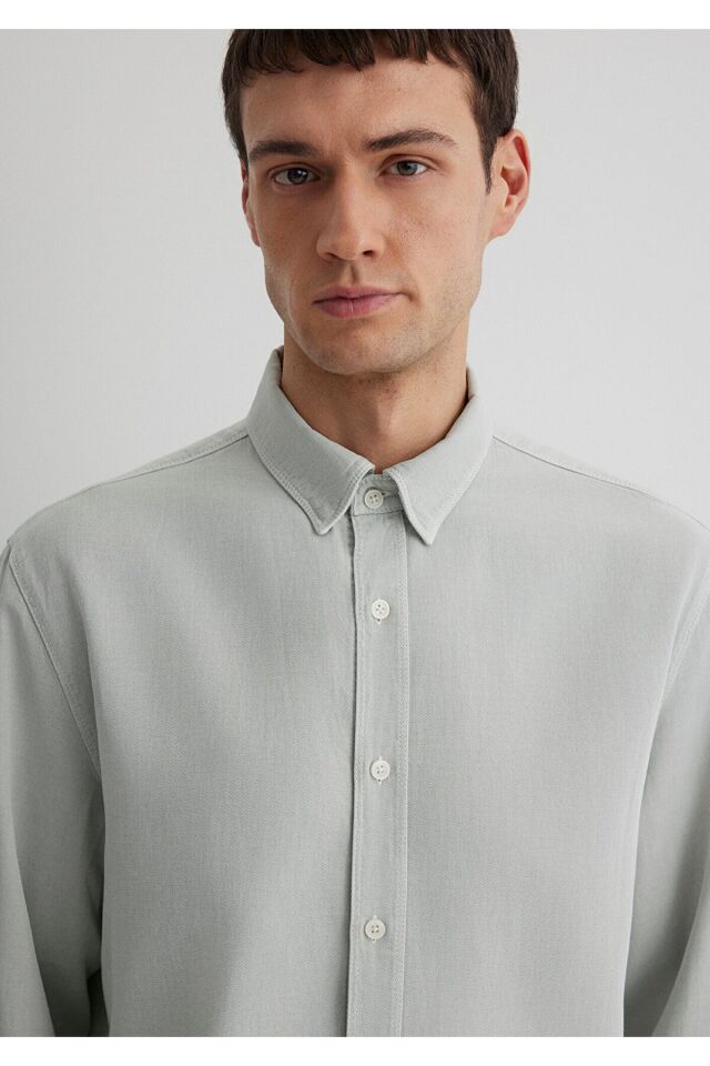 MAVİ ERKEK UZUN KOL GÖMLEK Sis Yeşil 0211482-70148