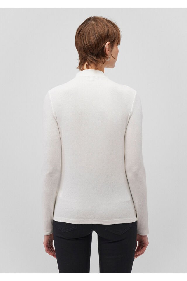 MAVİ KADIN DİK YAKA PENYE Kırık Beyaz 1612787-70057