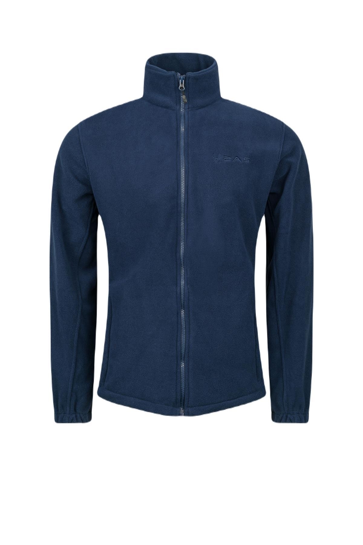 2AS PEAK TAM FERMUARLI HEAVY ERKEK POLAR SWEATSHİRT 2ASPK1105 LACİVERT - XL