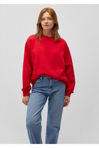 MAVİ KADIN BİSİKLET YAKA SWEATSHIRT Parlak Kırmızı 1610198-80791