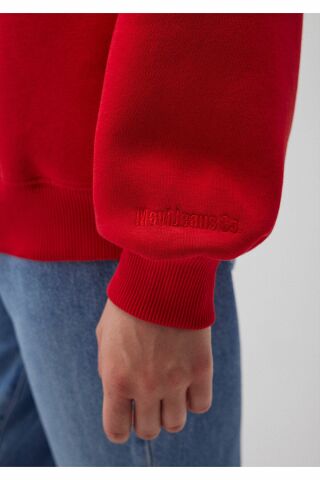 MAVİ KADIN BİSİKLET YAKA SWEATSHIRT Parlak Kırmızı 1610198-80791
