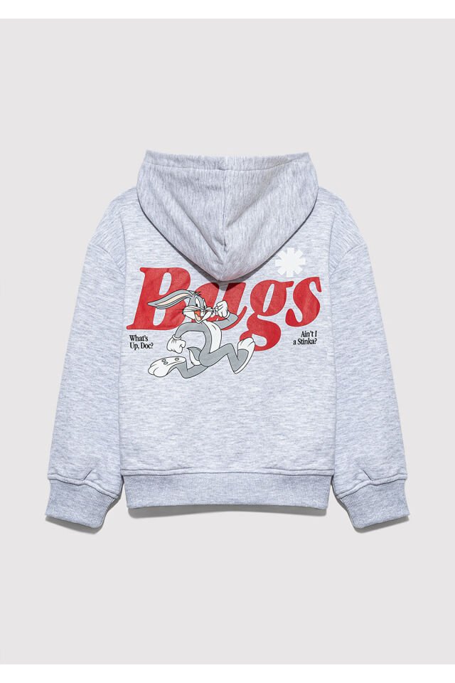 MAVİ ÇOCUK BUGS BUNNY BASKILI FERMUARLI SWEATSHIRT 7S10134-88467