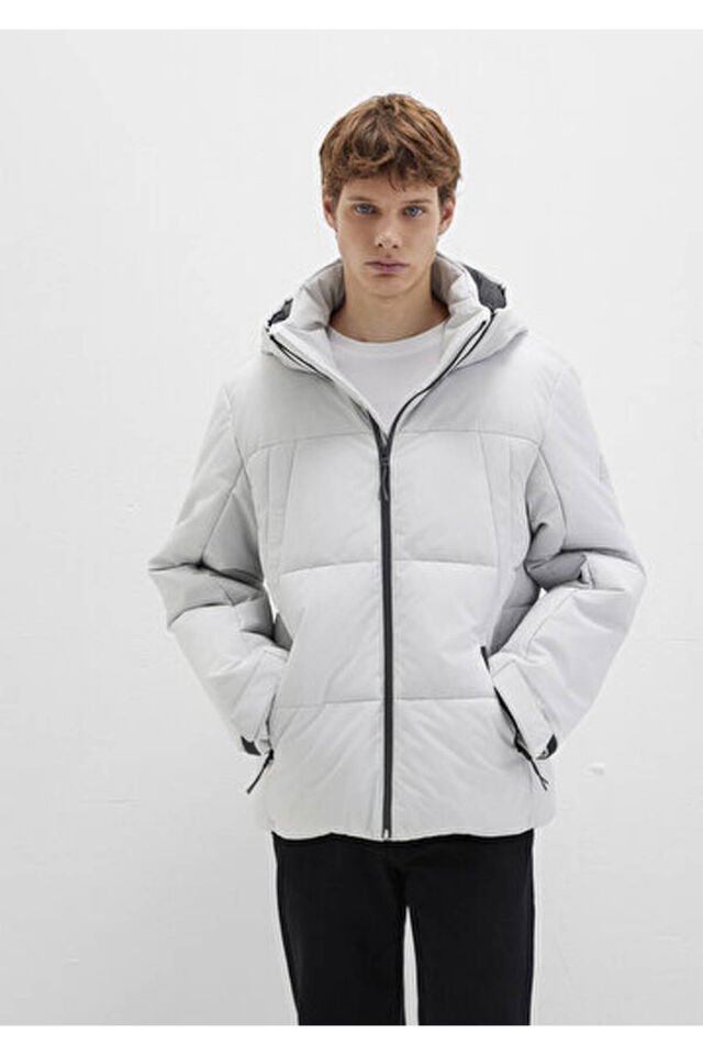 MAVİ ERKEK KAPÜŞONLU CEKET Açık Gri 0110675-70074