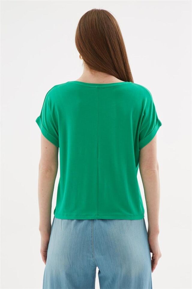 FASHION FRIENDS KADIN BİSİKLET YAKA BLUZ 25Y0519K1