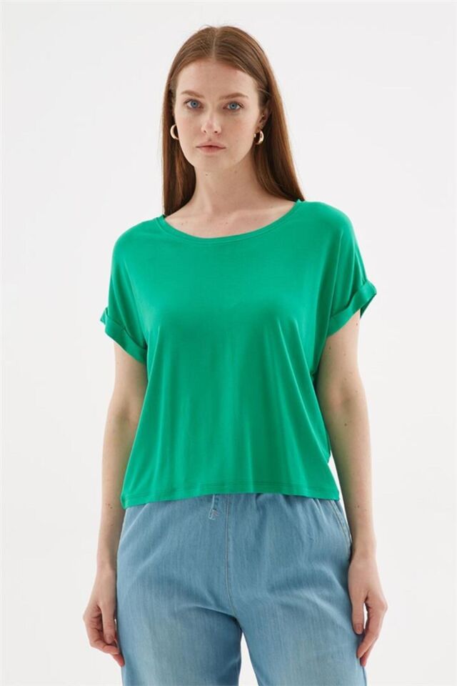 FASHION FRIENDS KADIN BİSİKLET YAKA BLUZ 25Y0519K1