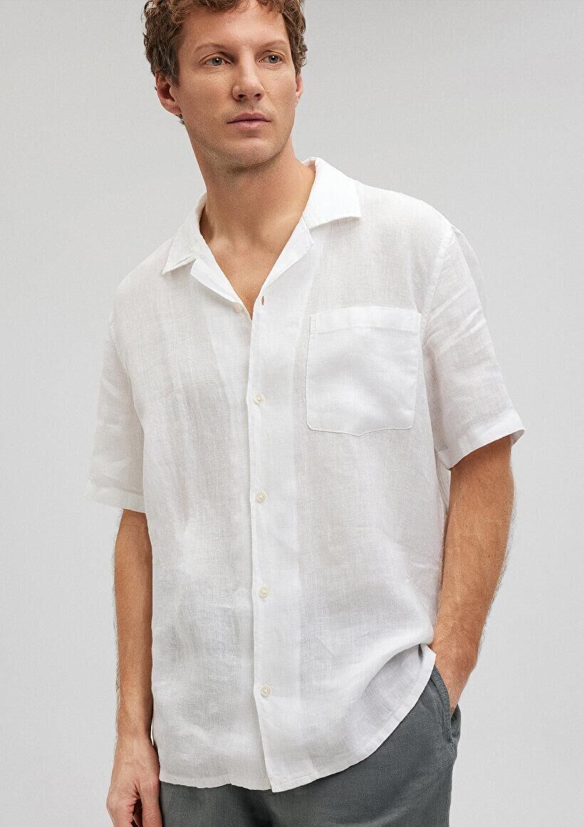 MAVİ ERKEK KISA KOL GÖMLEK Beyaz 0210830-620