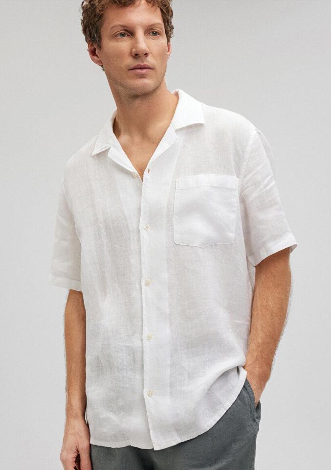 MAVİ ERKEK KISA KOL GÖMLEK Beyaz 0210830-620