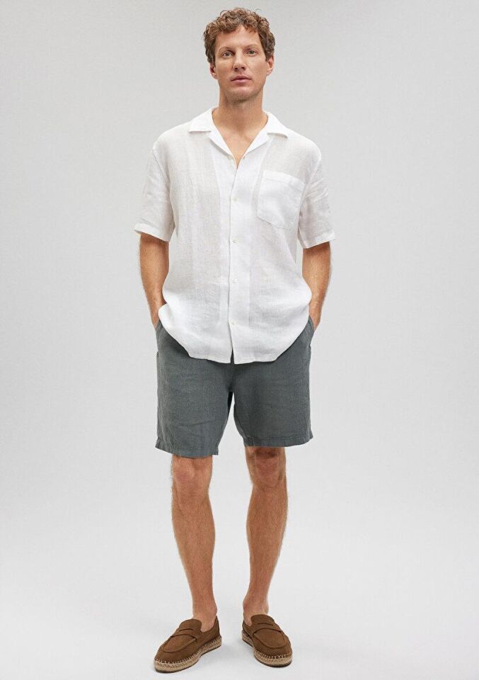 MAVİ ERKEK KISA KOL GÖMLEK Beyaz 0210830-620