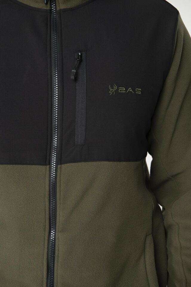 2AS PANA TAM FERMUARLI PARÇALI ERKEK POLAR SWEATSHİRT 2ASPNA1105