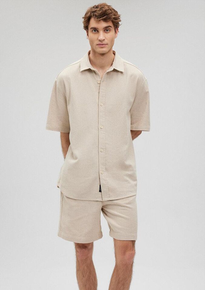 MAVİ ERKEK KISA KOL GÖMLEK Toz Gri 0210821-70182