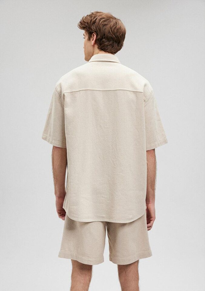 MAVİ ERKEK KISA KOL GÖMLEK Toz Gri 0210821-70182