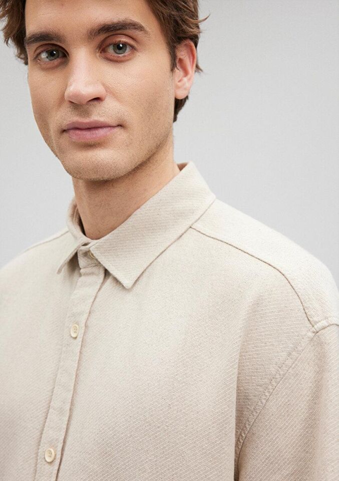 MAVİ ERKEK KISA KOL GÖMLEK Toz Gri 0210821-70182