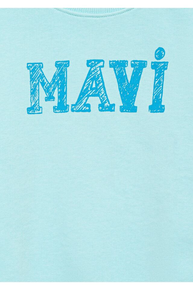MAVİ ÇOCUK MAVİ LOGO BASKILI SWEATSHIRT  Plume 7S10037-70798