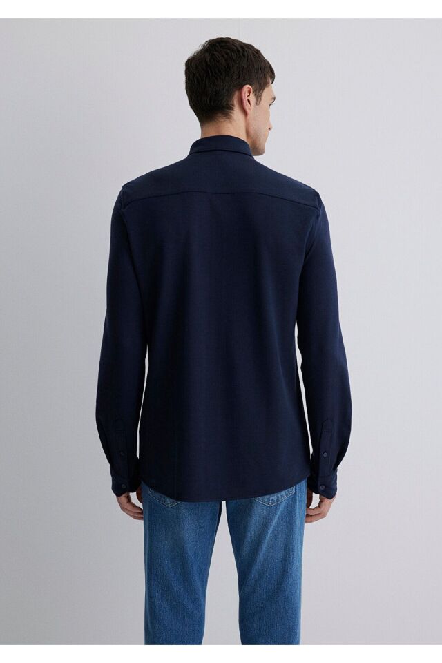 MAVİ ERKEK UZUN KOL GÖMLEK Koyu Lacivert 0211582-70488