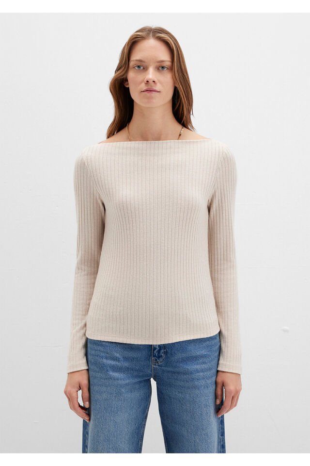 MAVİ KADIN UZUN KOLLU MODELLİ PENYE Yulaf Melanj 1613596-85576