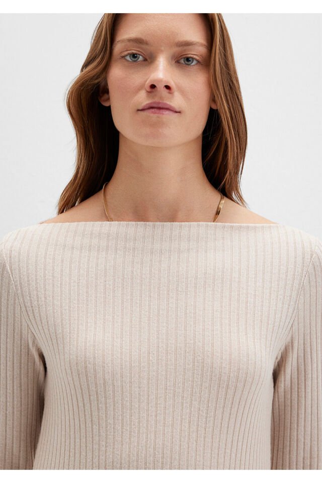 MAVİ KADIN UZUN KOLLU MODELLİ PENYE Yulaf Melanj 1613596-85576