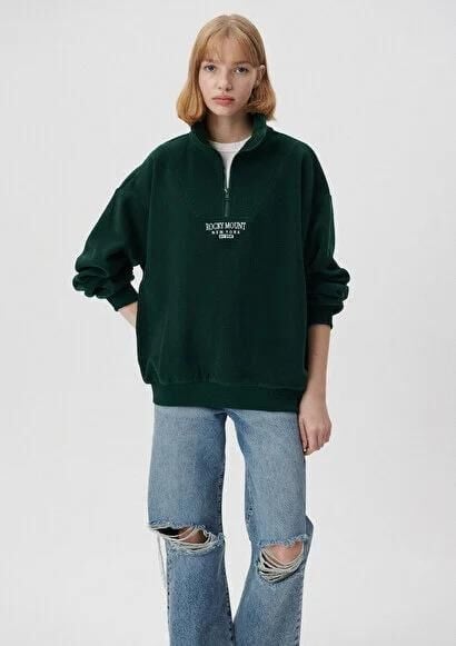 MAVİ KADIN YARIM FERMUARLI SWEATSHIRT Sycamore 1S10010-71538